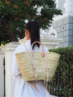 Franki Resort Straw Basket Backpack